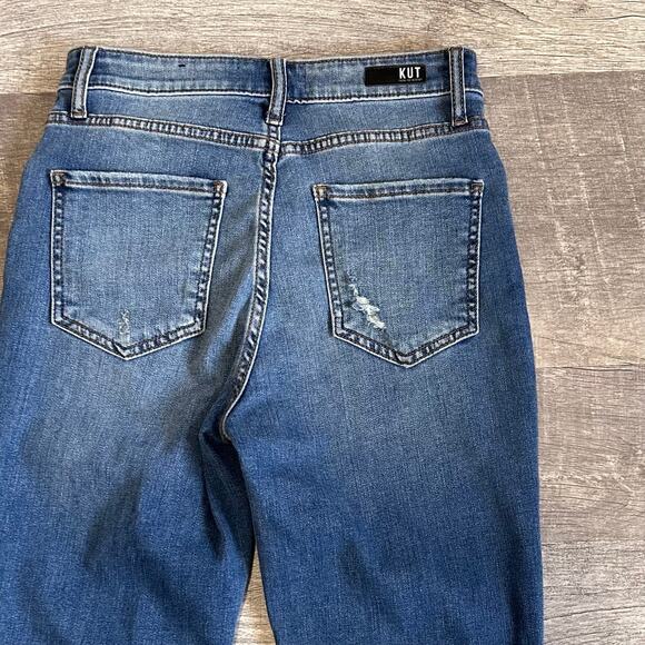 KUT from the Kloth Naomi Fab Ab Ankle Straight Jean Womens 2 (27X27) Hi Rise - Picture 6 of 8